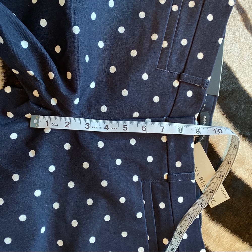 NWT Banana Republic Navy Polka Dot Pant - Picture 4 of 6
